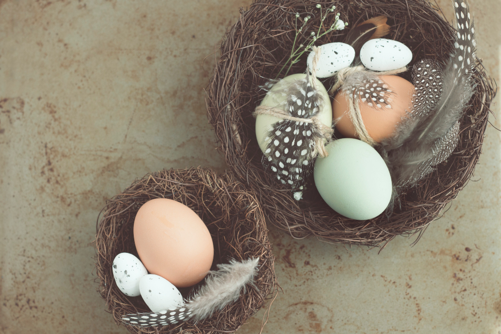 Pastel egg place cards